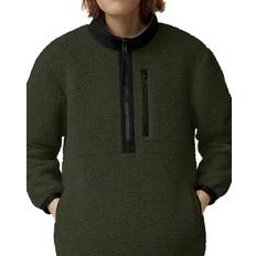 Canada Goose Women Sweaters Canada Goose Renfrew Kind High Pile Fleece Pullover Dark Sage