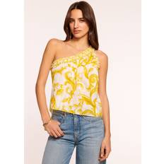 Giallo Canottiere Ramy Brook Florence One Shoulder Tank Top - Lemon Positano