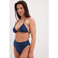 Günstig Bikinihosen NA-KD Swimwear Bikini-Höschen mit hoher Taille Blue