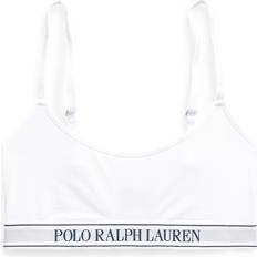 Ralph Lauren Tank Tops Ralph Lauren Repeat-Logo Cropped Scoopneck Tank in White Cloud