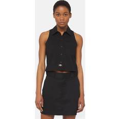 Col Rond Chemises Dickies Chemise De Travail Women's Sleeveless Work Shirt - Black