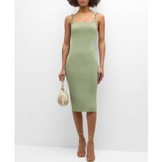 Alice + Olivia Alina Looped Straps Midi Dress