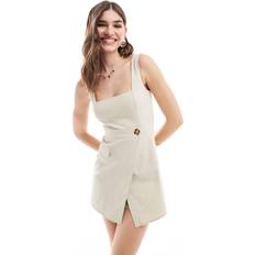 Beige - Dame Jumpsuits & Overaller ASOS DESIGN – Utility-Skort-Playsuit in Stein-Neutral