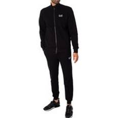 EA7 Chest Logo Zip Tracksuit Black