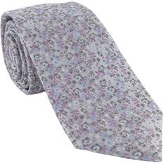 Purple - Women Ties Michelsons of London Micro Floral Silk Tie Lilac