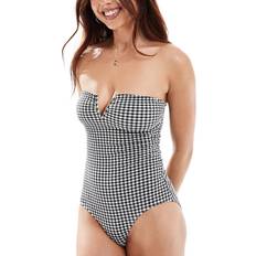 & Other Stories Swimsuits & Other Stories V-Shape Gingham Swimsuit Black