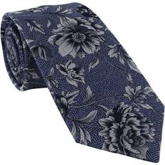 Multicoloured - Women Ties Michelsons of London Shaded Floral Silk Tie Blue