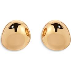 Ettika Polished Pebble Stud Earrings Gold