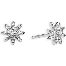 David Yurman White Gold Earrings David Yurman 18K White Gold Starburst Diamond Stud Earrings