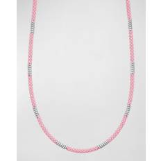 Lagos Sterling Silver Pink Caviar Pink Ceramic Bead Collar Necklace