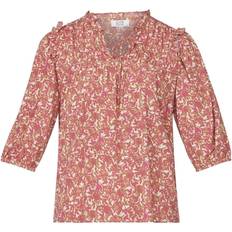 Dam Långärmade Blusar Pink Oriental