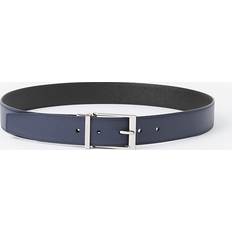 Burberry Belts Burberry Mens Navy/black/silver Louis Buckle-embellished Leather Buckle