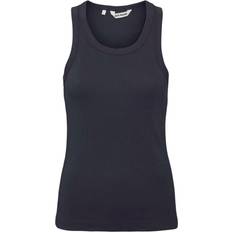 Blåa - Ekologiska Linnen Soft Rebels Sradelynn Tank Top Gots Dam Kortärmade T-shirts