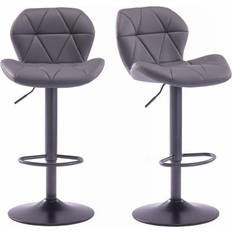 HNNHOME Hnnhome Set Of 2 Modern Luna Padded Seating Stool