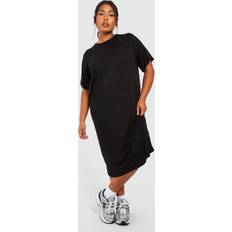 Boohoo Midi Dresses boohoo Womens Plus T Shirt Midi Dress Black