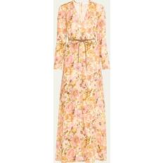 Zimmermann Dresses Zimmermann Golden Plunge Maxi Dress PINK ROSE