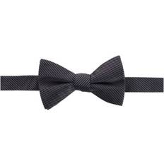 Gray - Men Ties Trafalgar Men's Leyton Diagonal Lined Tone on Tone Silk Bow Tie Graphite ONE SIZE