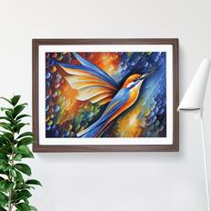 Marlow Home Co Kingfisher Bird Vol.7 Framed Art