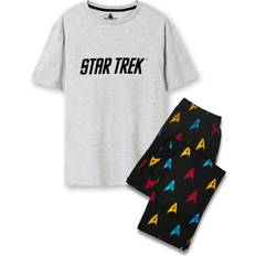 black short sleeve long leg pyjama set mens