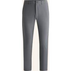 Microfiber Bukser HUGO BOSS Slim Fit Chinos Strygelet Stof Med Stræk - Grey