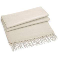 Beechfield Classic Woven Oversized Scarf Light Beige One