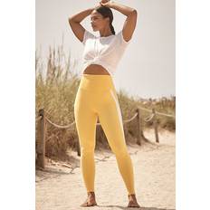 Multicoloured Tights Beyond Yoga Spacedye Top Line Midi Legging in Yellow. M, S, XL, XS