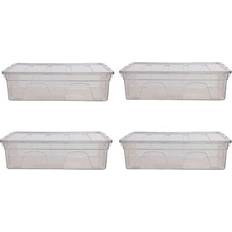 Whitefurze 4 X 36Cm Spacemaster Mini Clear Diy Craft Storage Box