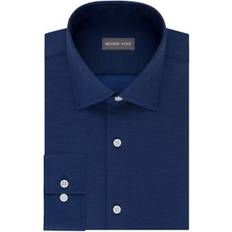 Elastane/Lycra/Spandex Shirts Michael Kors Men's Airsoft Stretch Dress Shirt, Blue, 16 34/35