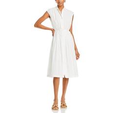 ATM Anthony Thomas Melillo Pintucked Shirt Dress White