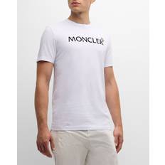 Moncler Wit Kleding Moncler Lettering Logo T-Shirt - White