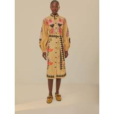 Farm Rio Flower Bird Midi Dress