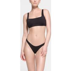 XXS Bikini Tops SKIMS Scoop Bikini Top Black Signature Onyx