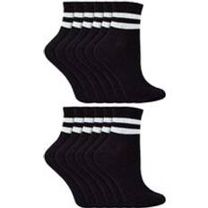 Stripes Socks Sock Snob Pairs Multipack Ankle Cotton with Stripes Black 4-8