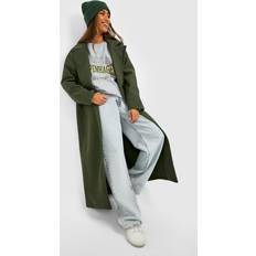 Boohoo Wool Coats boohoo Womens Oversized Maxi Wool Look Coat Green