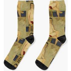 Famgem Dress Socks Marshall Eriksen Nude Novelty Fancy Crazy Pattern Crew Casual for Men Women Cream