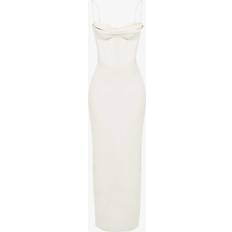 House of CB Womens Ivory Charmaine Satin Maxi Dress 12/14 IVORY