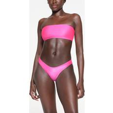 XXS Bikini Tops SKIMS Bandeau Bikini Top Pink Shine Taffy