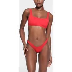 Adjustable Straps Bikinis SKIMS Scoop Bikini Top Red Signature Ruby