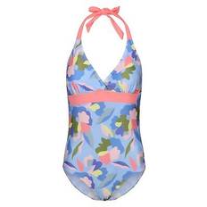 Multicolour Swimsuits Regatta Women's Womens/Ladies Flavia II Abstract Floral One Piece Swimsuit Blue Green Pink blue green pink