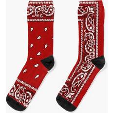 Famgem Dress Socks Red bandana Novelty Fancy Crazy Pattern Crew Casual for Men Women