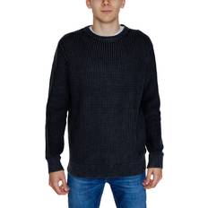 Guess Man Jumpers Guess Black Cotton Sweater - Black