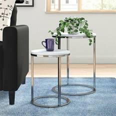 Aspect Paloma Of 2 Round Glossy Base Nesting Table