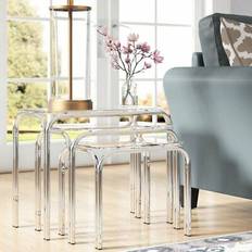 Glasses Nesting Tables Aspect of 3 lisbon Nesting Table