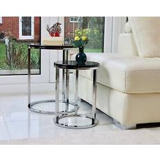 Aspect Paloma Of 2 Round Glossy Base Nesting Table