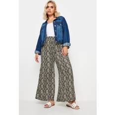 Yours Textured Wide Leg Black 26-28