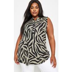 Viscose Blouses Yours Curve Sleeveless Sleeveless Blouse - Black