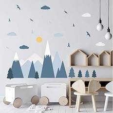 Walplus Mountain Landscape Stickers Stickers Wall Decor