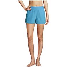 Turquoise - Women Swimming Trunks Lands' End Womens Comfort Waist 3in Swim Short Panty-New Turquoise Regular