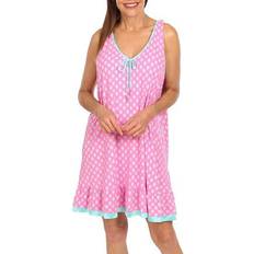 Elastane/Lycra/Spandex Nightgowns Ellen Tracy Women's Sleeveless Printed Chemise Nightgown, geo