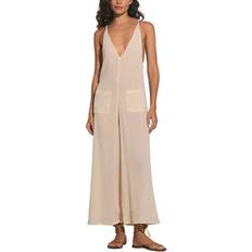 Elastane/Lycra/Spandex Tute intere Elan V Neck Wide Leg Jumpsuit